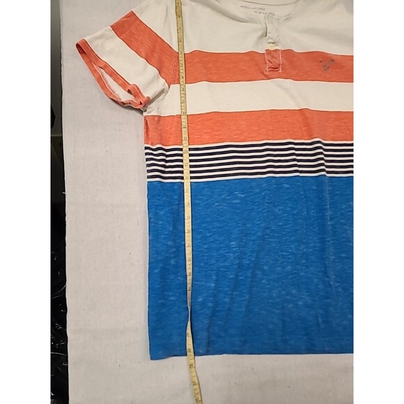 American Eagle Men's Short Sleeve Henley Size Large - Picture 7 of 10